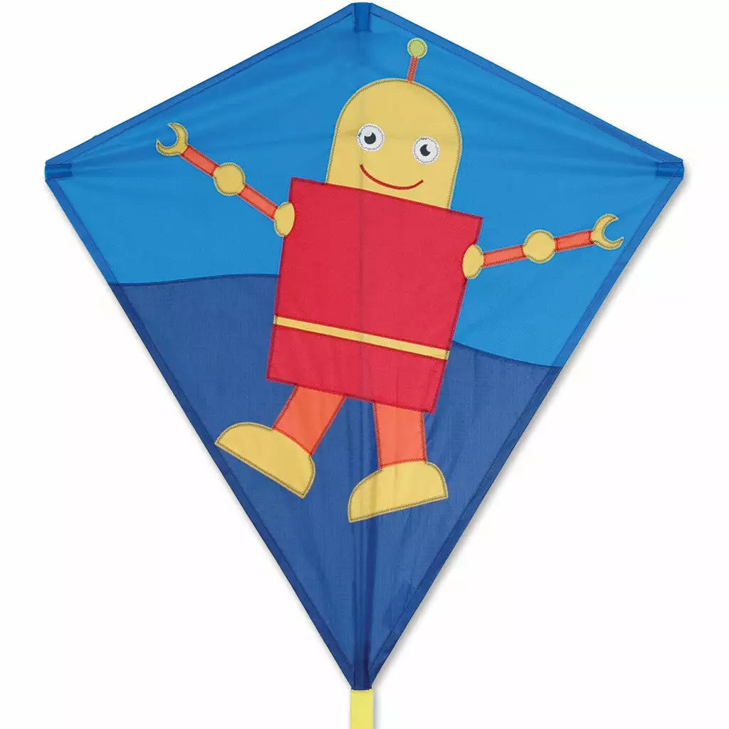 Kites 30 In. Diamond Kite - Happy Robot Premier Kites 2 Kites 30 In. Diamond Kite - Happy Robot Premier Kites