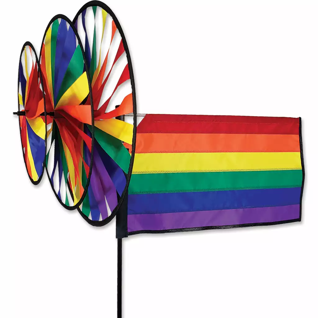 WindGarden Triple Spinner - Rainbow Flag WindGarden 3 WindGarden Triple Spinner - Rainbow Flag WindGarden