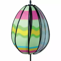 WindGarden Spinning Egg Spinner - Wavy Green WindGarden