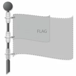 Accent Home & Garden 13 Ft. Deluxe Flag Pole 11 Accent Home & Garden 13 Ft. Deluxe Flag Pole