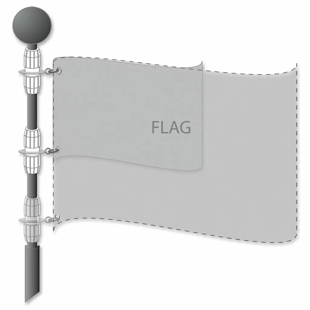 Accent Home & Garden 13 Ft. Deluxe Flag Pole 7 Accent Home & Garden 13 Ft. Deluxe Flag Pole