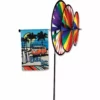 Accent Home & Garden Triple Spinners Rainbow Triple Spinner Garden Flag Pole