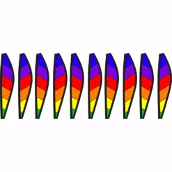 WindGarden 12 In. Hot Air Balloon - Chevron Rainbow