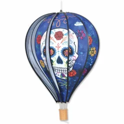 WindGarden WindGarden 22 In. Hot Air Balloon - Day Of The Dead Blue