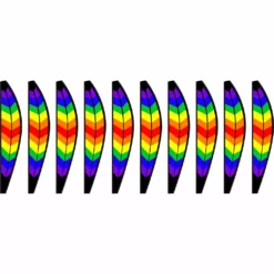 WindGarden WindGarden 26 In. Hot Air Balloon - Double Rainbow Chevron