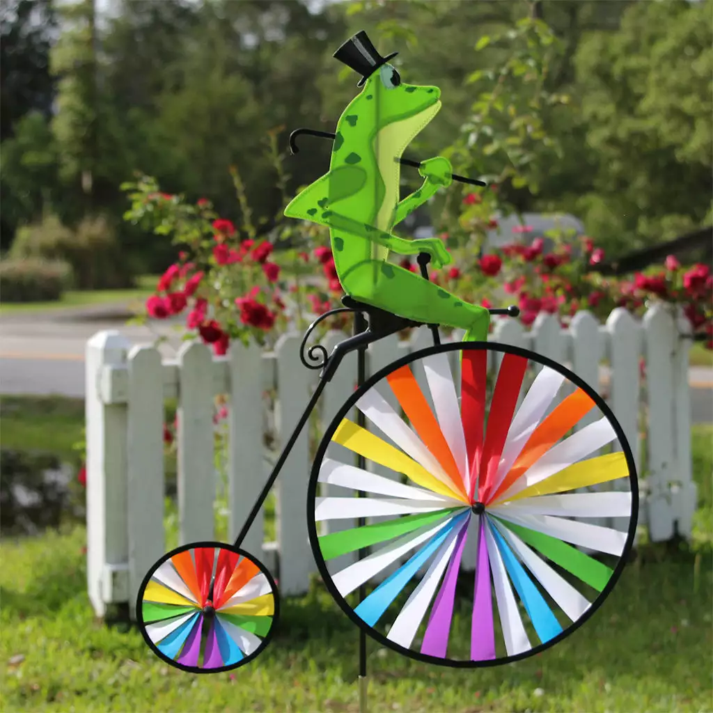 WindGarden High Wheel Bike Spinner - Frog WindGarden 4 WindGarden High Wheel Bike Spinner - Frog WindGarden