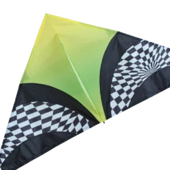 Kites 56 In. Delta Kite - Green Op Art Premier Kites