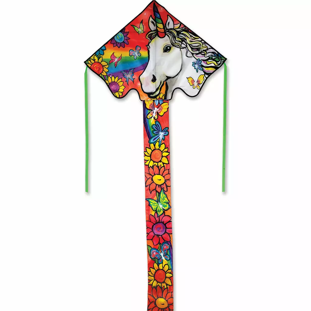 Kites Premier Kites Large Easy Flyer Kite - Unicorn Flowers 3 Kites Premier Kites Large Easy Flyer Kite - Unicorn Flowers