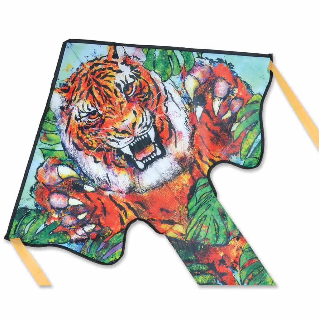 Kites Large Easy Flyer Kite - Tiger Premier Kites 3 Kites Large Easy Flyer Kite - Tiger Premier Kites