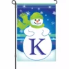 Accent Home & Garden Accent 12 In. Winter Monogram Flag - K