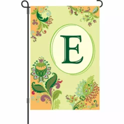 Accent Home & Garden 12 In. Spring Monogram Flag - E