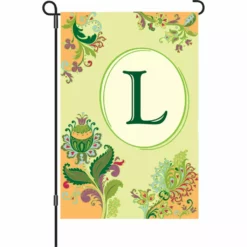 Accent Home & Garden Accent 12 In. Spring Monogram Flag - L