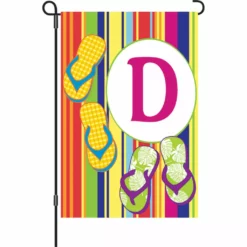 Accent Home & Garden 12 In. Summer Monogram Flag - D Accent