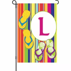 Accent Home & Garden 12 In. Summer Monogram Flag - L