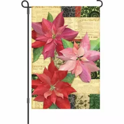Accent Home & Garden 12 In. Flag - Yuletide Poinsettia