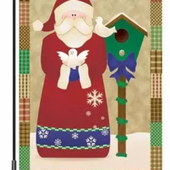 Accent Home & Garden - Sale 12 In. Flag - Santa's Doves Accent