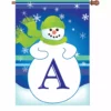 Accent Home & Garden 28 In. Winter Monogram Flag - A Accent