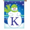 Accent Home & Garden 28 In. Winter Monogram Flag - K