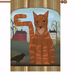 Accent Home & Garden - Sale 28 In. Flag - Country Tabby Accent