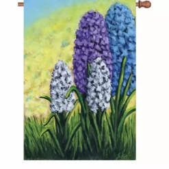 Accent Home & Garden Accent 28 In. Flag - Hyacinths