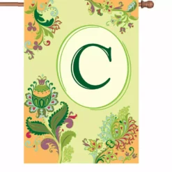 Accent Home & Garden 28 In. Spring Monogram Flag - C Accent