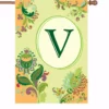 Accent Home & Garden Accent 28 In. Spring Monogram Flag - V
