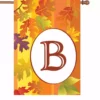 Accent Home & Garden Accent 28 In. Fall Monogram Flag - B