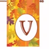 Accent Home & Garden 28 In. Fall Monogram Flag - V