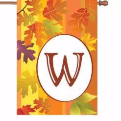 Accent Home & Garden 28 In. Fall Monogram Flag - W Accent