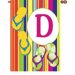 Accent Home & Garden 28 In. Summer Monogram Flag - D