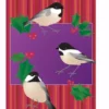 Accent Home & Garden - Sale 28 In. Flag - Holiday Chickadees Accent