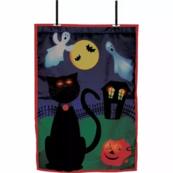 Accent Home & Garden 28 In. Halloween House Flag - Boo (Voice Controlled)