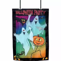 Accent Home & Garden 28 In. Halloween House Flag - Halloween Party (Voice Controlled)