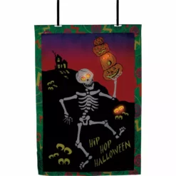 Accent Home & Garden 28 In. Halloween House Flag - Hip Hop Halloween (Voice Controlled) Accent
