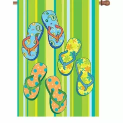 Accent Home & Garden 28 In. Flag - Summer Flip Flops Accent