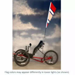 SoundWinds Reflective Fanion Recumbent Bike Flag - Red