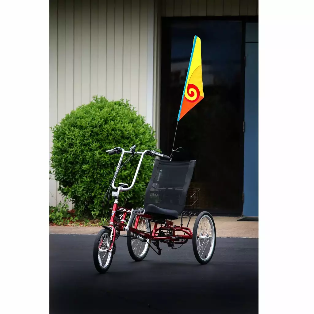 SoundWinds Spiral Recumbent Bike Flag - Yellow 4 SoundWinds Spiral Recumbent Bike Flag - Yellow
