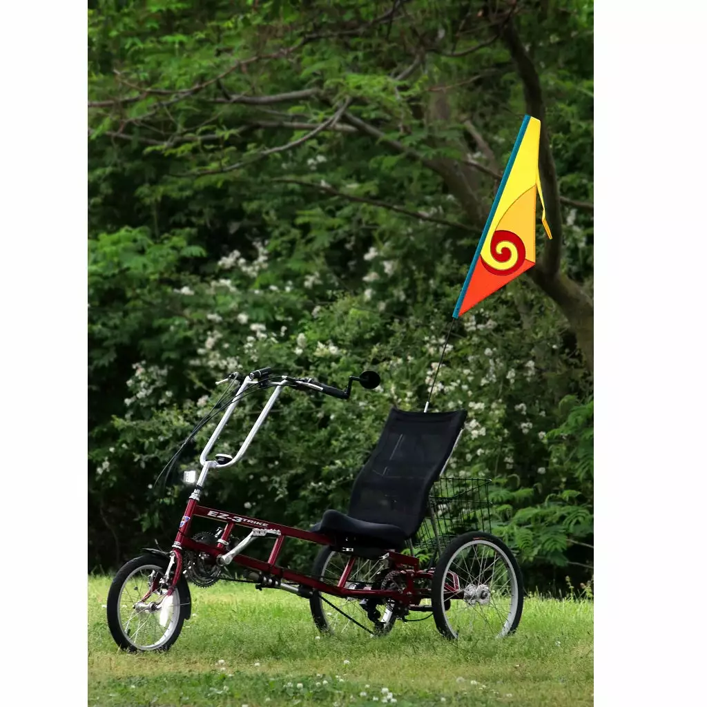 SoundWinds Spiral Recumbent Bike Flag - Yellow 5 SoundWinds Spiral Recumbent Bike Flag - Yellow