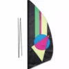 Premier Kites Recumbent Bike Flags 3.5 Ft. Recumbent Bike Feather Banner - Neon Prizm