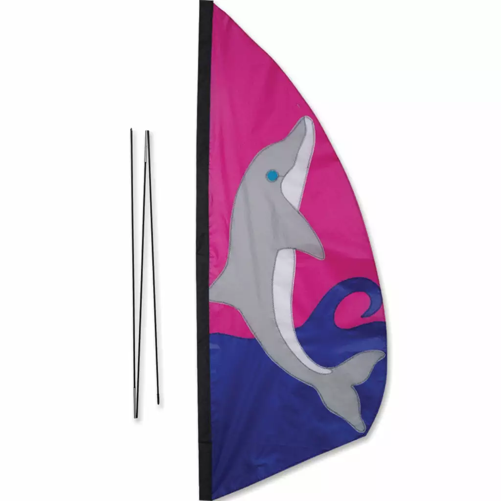 Premier Kites 3.5 Ft. Recumbent Bike Feather Banner - Dolphin 3 Premier Kites 3.5 Ft. Recumbent Bike Feather Banner - Dolphin