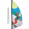 Premier Kites 3.5 Ft. Recumbent Bike Feather Banner - Skier Recumbent Bike Flags