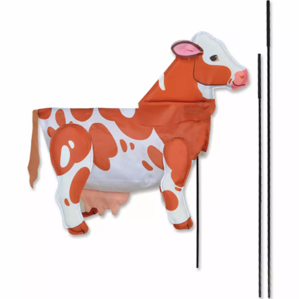 Premier Kites Windicator Recumbent Bike Flag - Brown Cow 3 Premier Kites Windicator Recumbent Bike Flag - Brown Cow