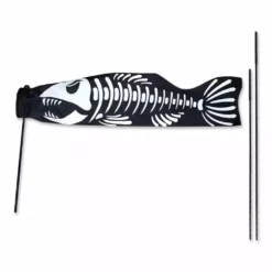 Premier Kites Koi Windsock Recumbent Bike Flag - Skeleton Fish