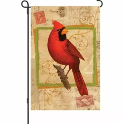 Accent Home & Garden 12 In. Flag - Happy Cardinal