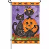 Accent Home & Garden Accent 12 In. Halloween Garden Flag - Three Black Cats