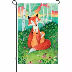 Accent Home & Garden 12 In. Flag - Fox Family Accent