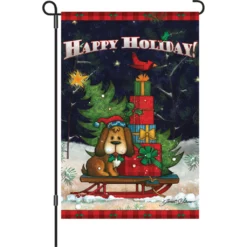 Accent Home & Garden 12 In. Flag - Doggone Happy Holiday Accent