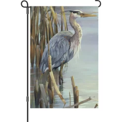 Accent Home & Garden 12 In. Flag - Peaceful Heron Accent