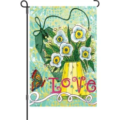 Accent Home & Garden Accent 12 In. Flag - Love Makes Me Happy