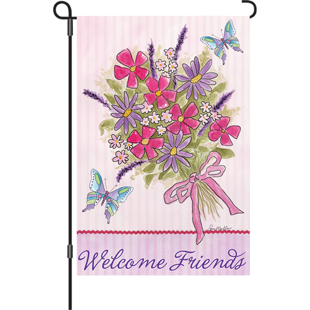 Accent Home & Garden Accent 12 In. Flag - Bouquet For Friends 3 Accent Home & Garden Accent 12 In. Flag - Bouquet For Friends